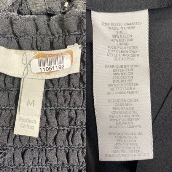 Joie Black Hudette Dress Scalloped Lace Sleeveless V-Neck Full Skirt Pockets S - Picture 10 of 10